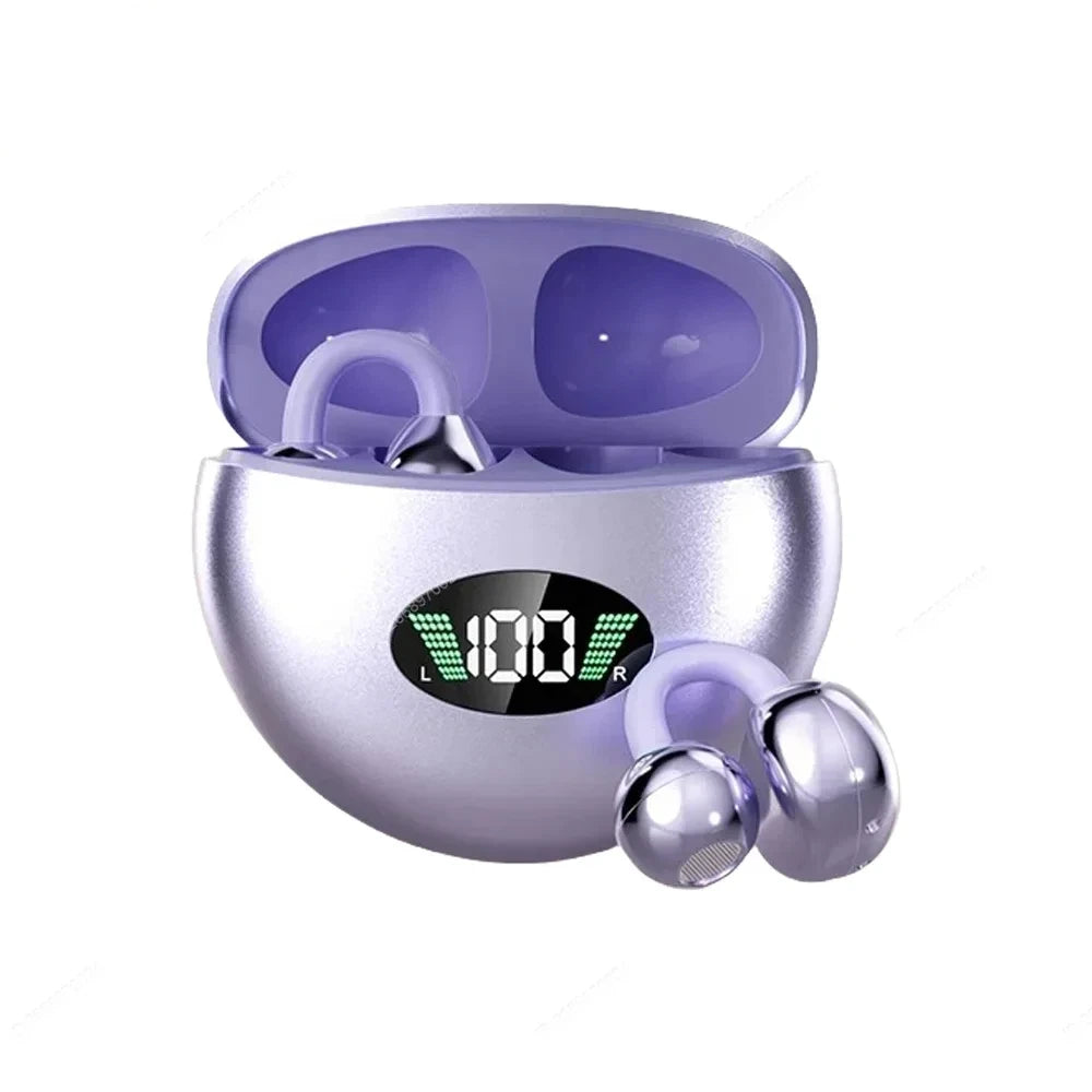 Wireless Bluetooth Earphones Clip-on Q71 Earphone High Sound for Xiaomi Earbuds Led Display Headphones Music Sports Headset