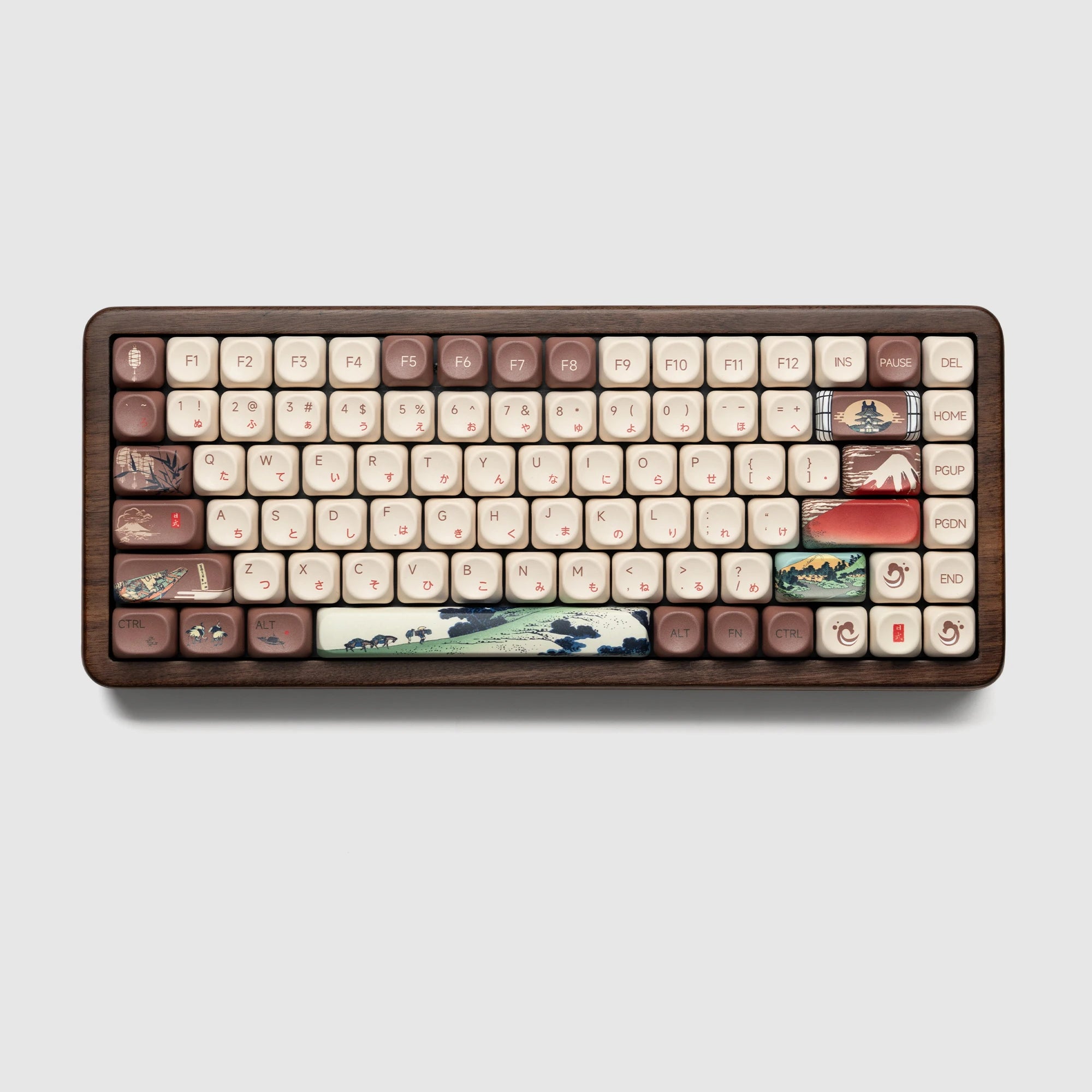 Womier WD75 QMK/VIA Wooden Gaming Keyboard 8000mAh Tri-Mode Wireless Mechanical Custom RGB Hot Swappable Keyboard
