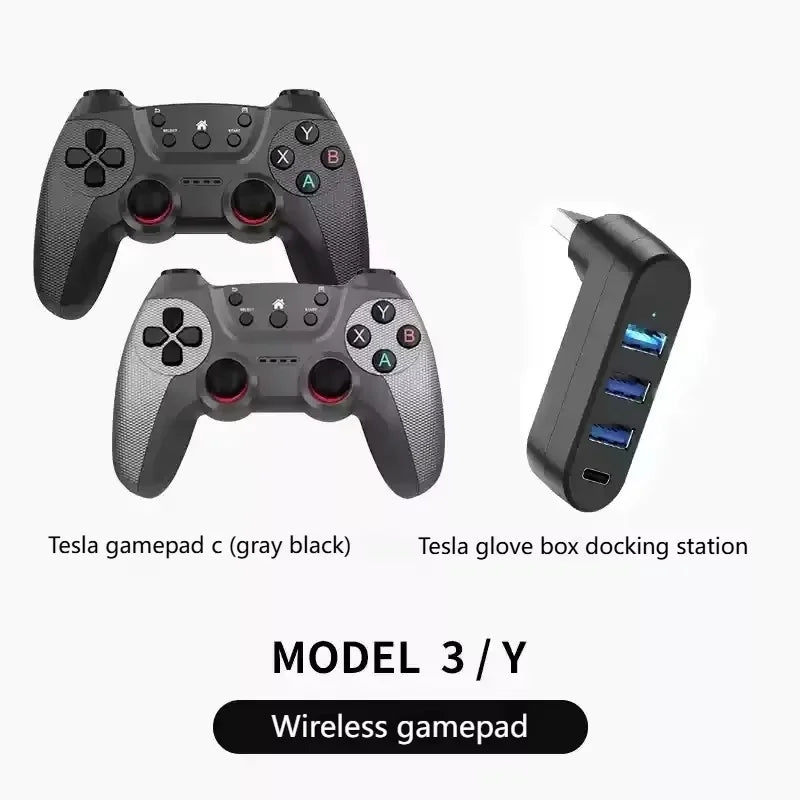 2025 New Wireless Usb Game Controller For Tesla Model Y/3/X/S Double Player Online Tv Pc Ps3 Steam Compatible Gaming Accessory