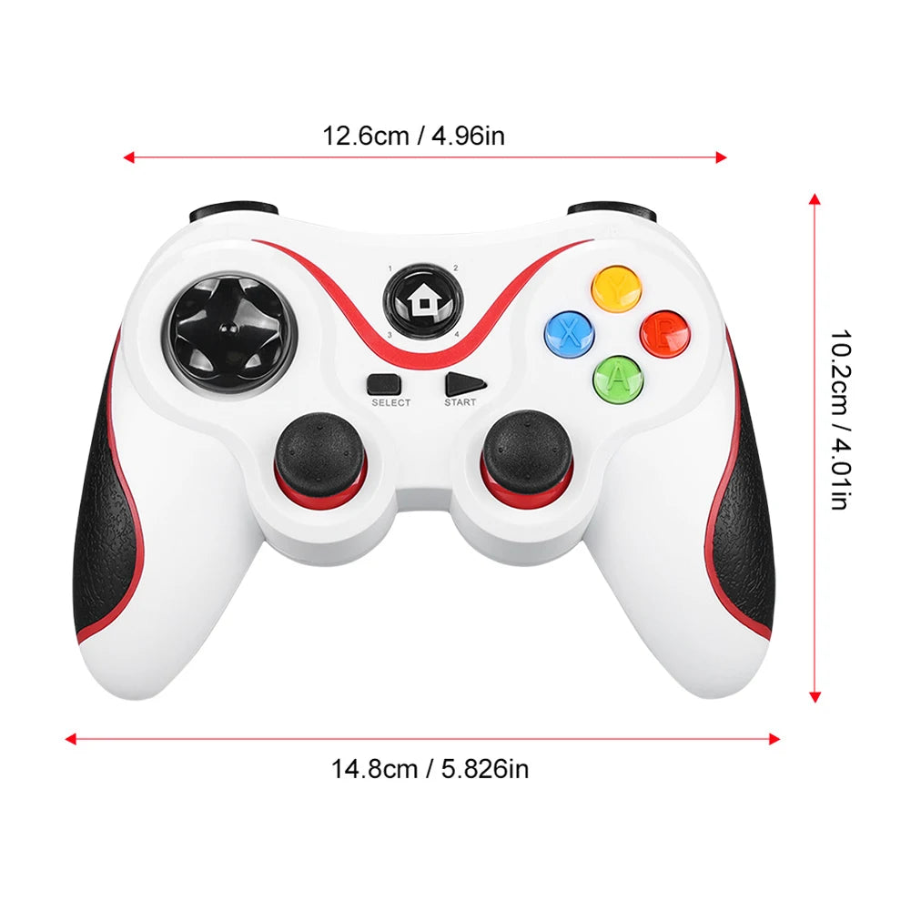 V8 2.4G Wireless Game Controller Gaming Controller BT Wireless Gamepad Dual Vibration for Android/iOS/PC/PS3/Switch/Mobile Phone