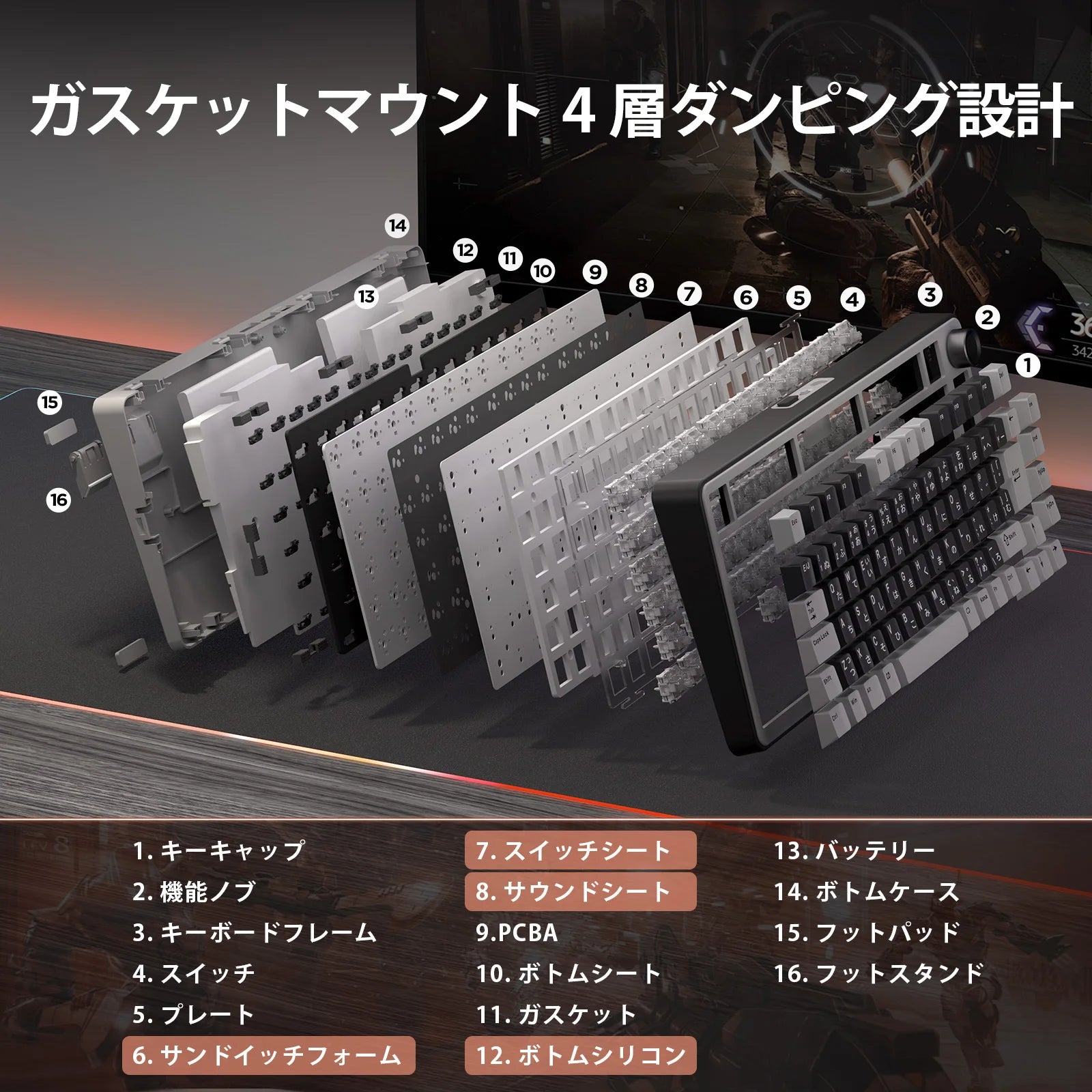 YUNZII RT75 Rapid Trigger Wireless Gaming Keyboard, Japanese 75% JIS Layout, HE Magnetic Switches, 8000Hz Wired Polling Rate