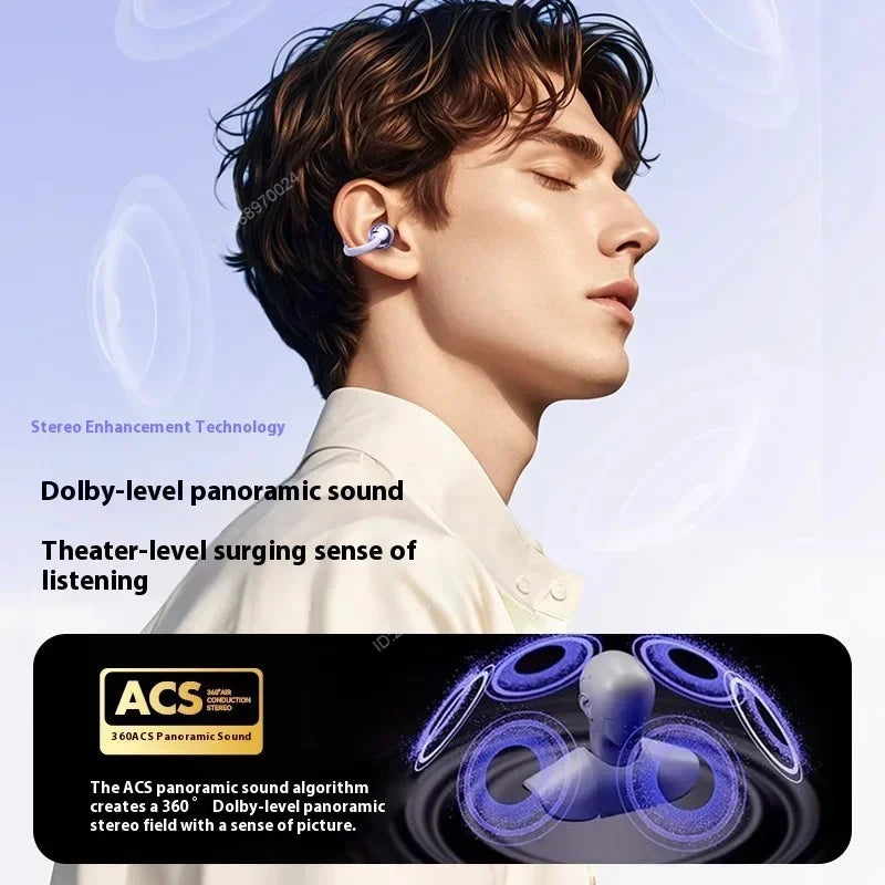 Wireless Bluetooth Earphones Clip-on Q71 Earphone High Sound for Xiaomi Earbuds Led Display Headphones Music Sports Headset