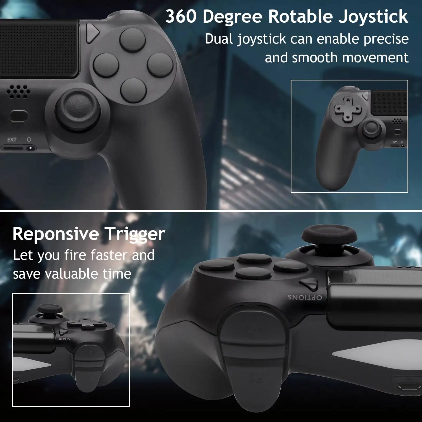For PS4 Controller Bluetooth Game Gamepad For playstation 4 Elite Wireless Gamepad For PC/PS4/slim/pro Gamepad Controller