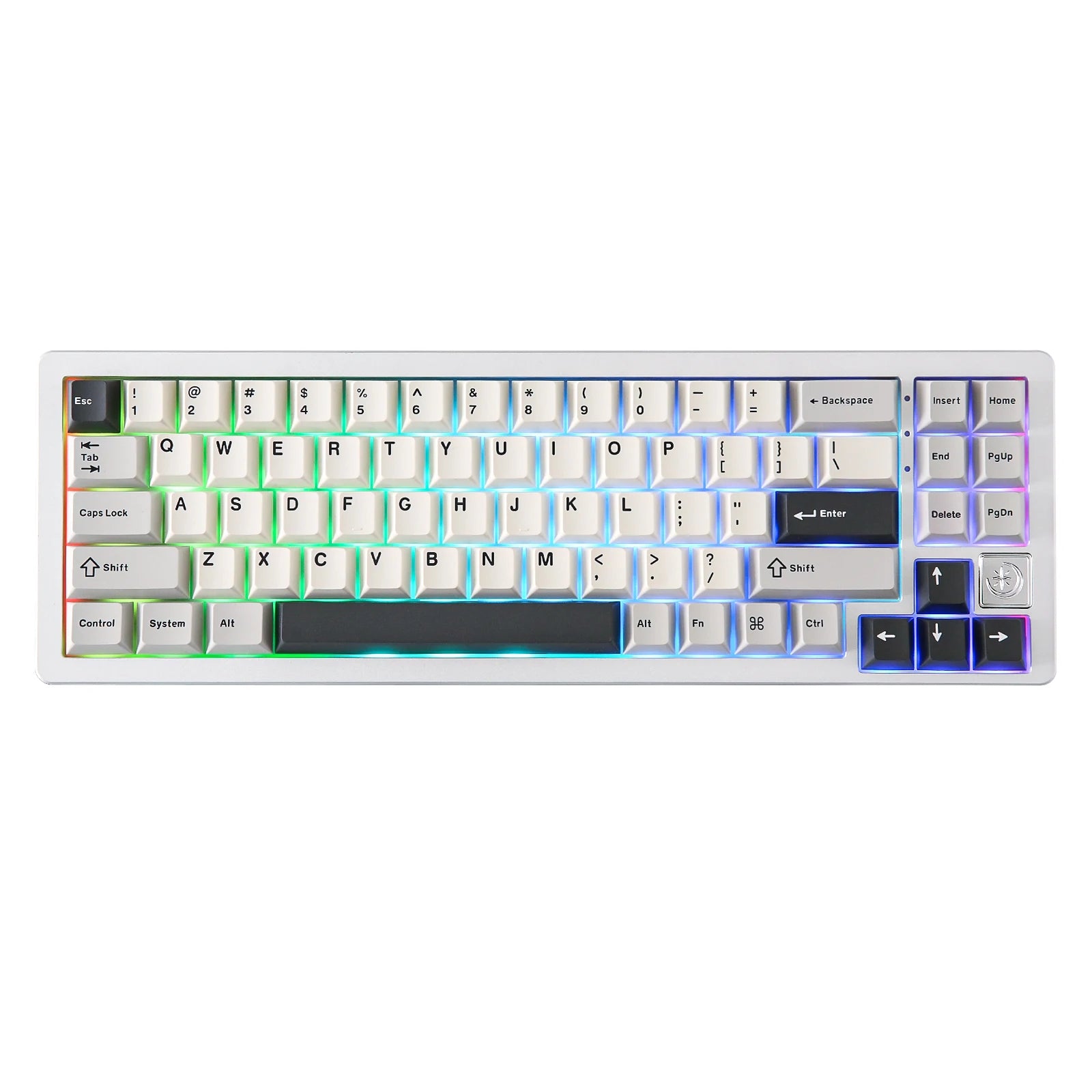 YUNZII AL71 Silver CNC Aluminum Mechanical Keyboard, Hot Swap 71-Key Wireless Gaming Keyboard, Compact Gasket Mac&Win Keyboard