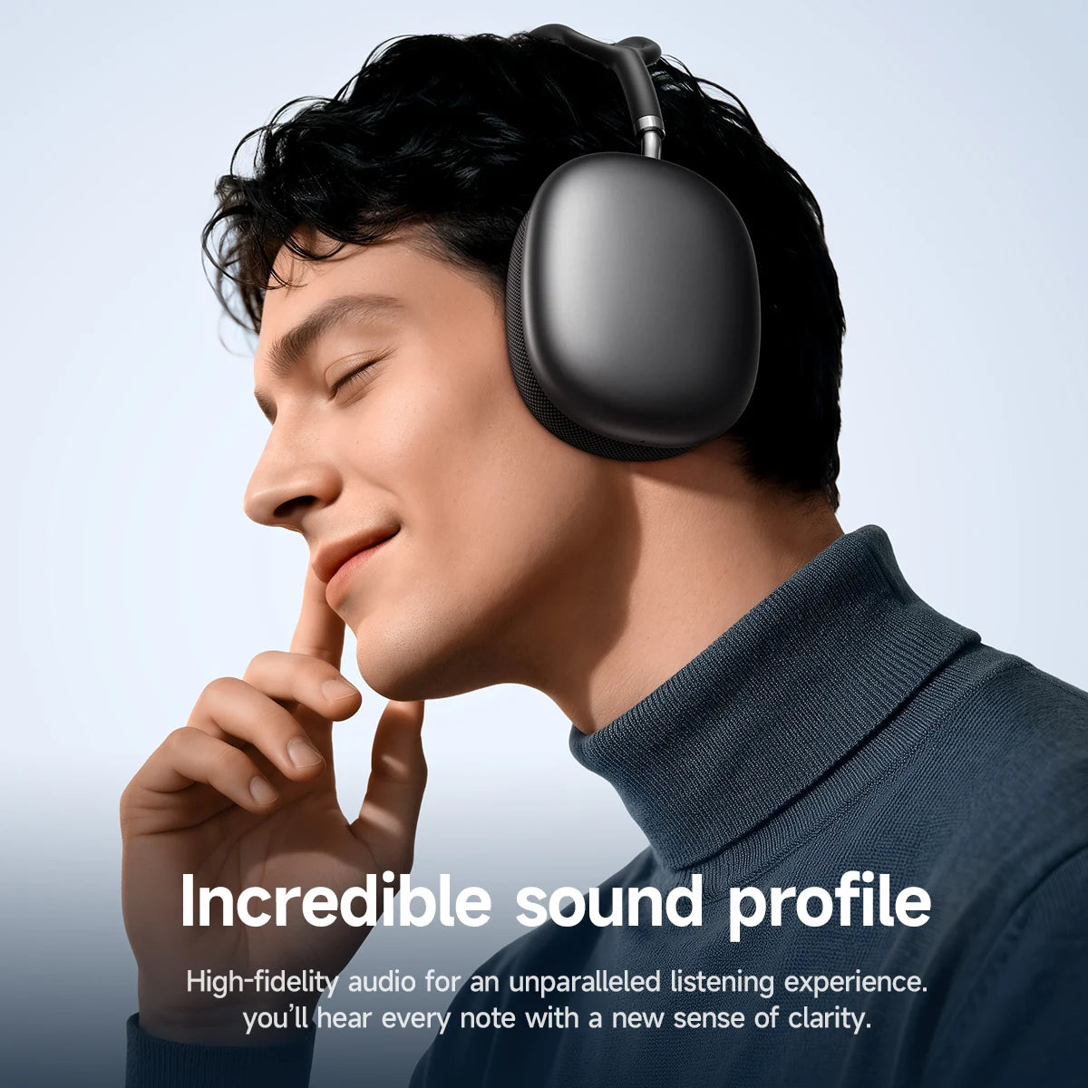 hoco Over the Ear Bluetoothe 5.4 Headphones Sports Wireless Earphone Headsets with Microphone for Phone Call Fabric Eartips