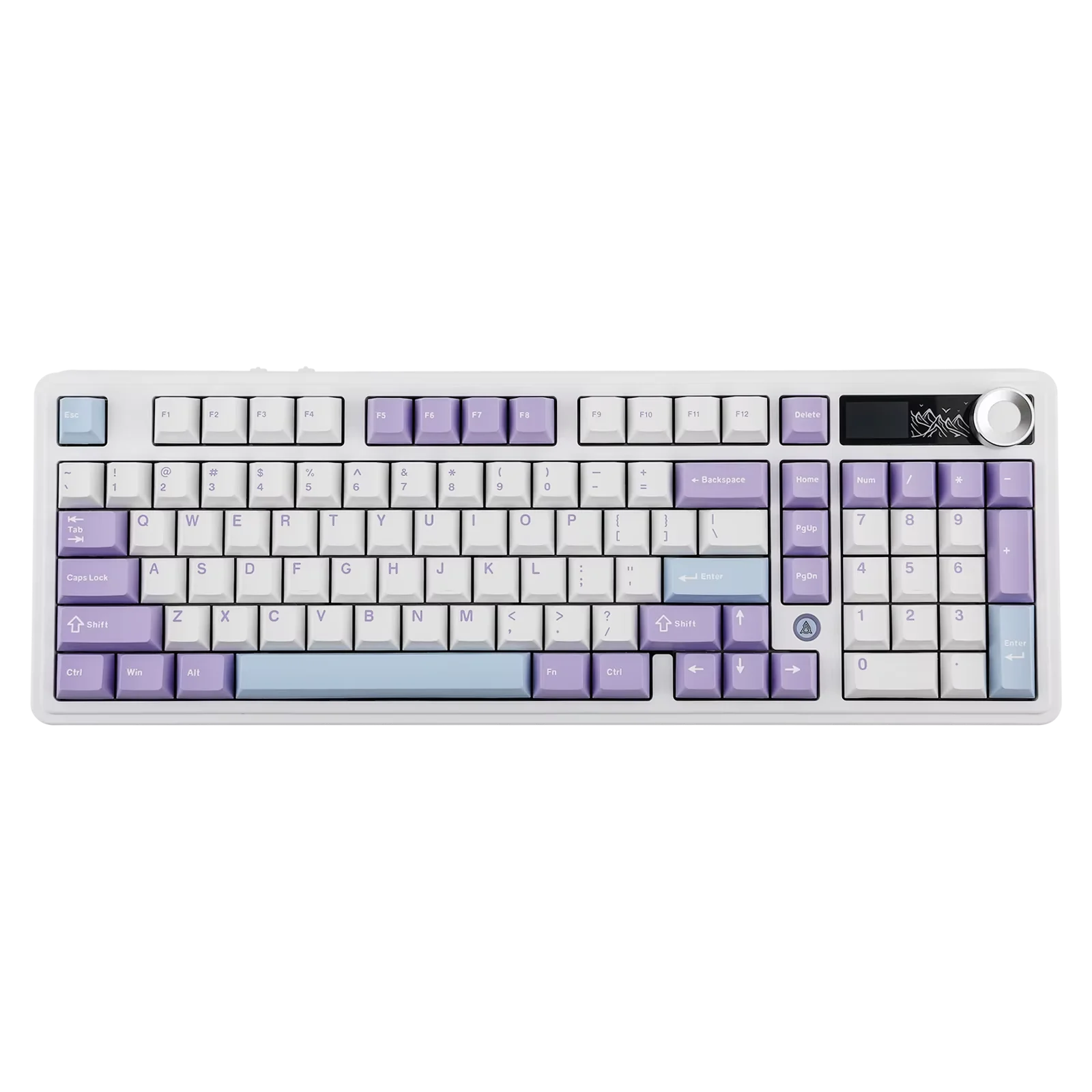 AJAZZ AK980 V2 98% Hot-Swap Gasket Structure Wired/BT5.1/2.4G Wireless Mechanical Keyboard with 1.14 inch TFT Color Screen