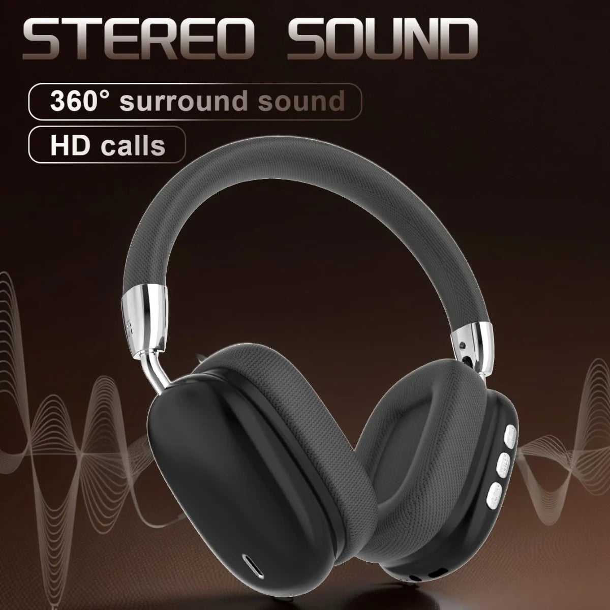 Wireless Bluetooth Headphones, Hi-Res Audio, Foldable & Lightweight, Deep Bass, Long Battery Life