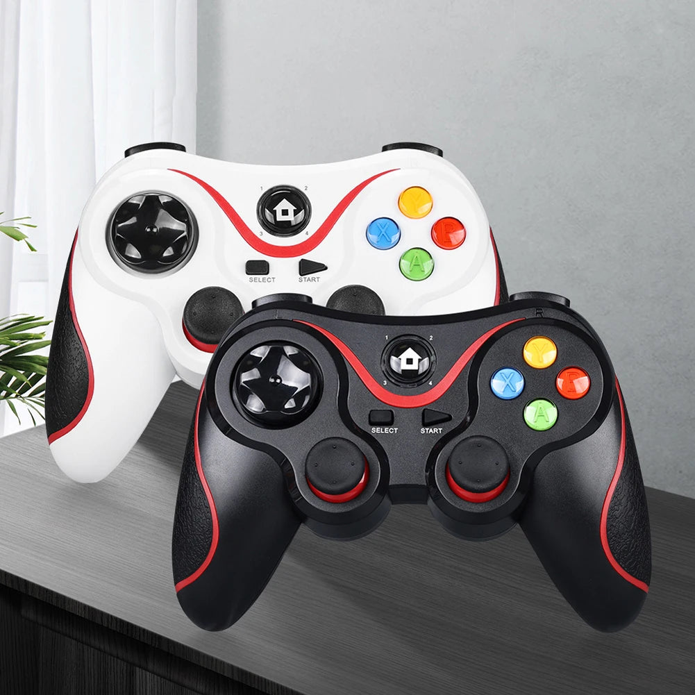 V8 2.4G Wireless Game Controller Gaming Controller BT Wireless Gamepad Dual Vibration for Android/iOS/PC/PS3/Switch/Mobile Phone