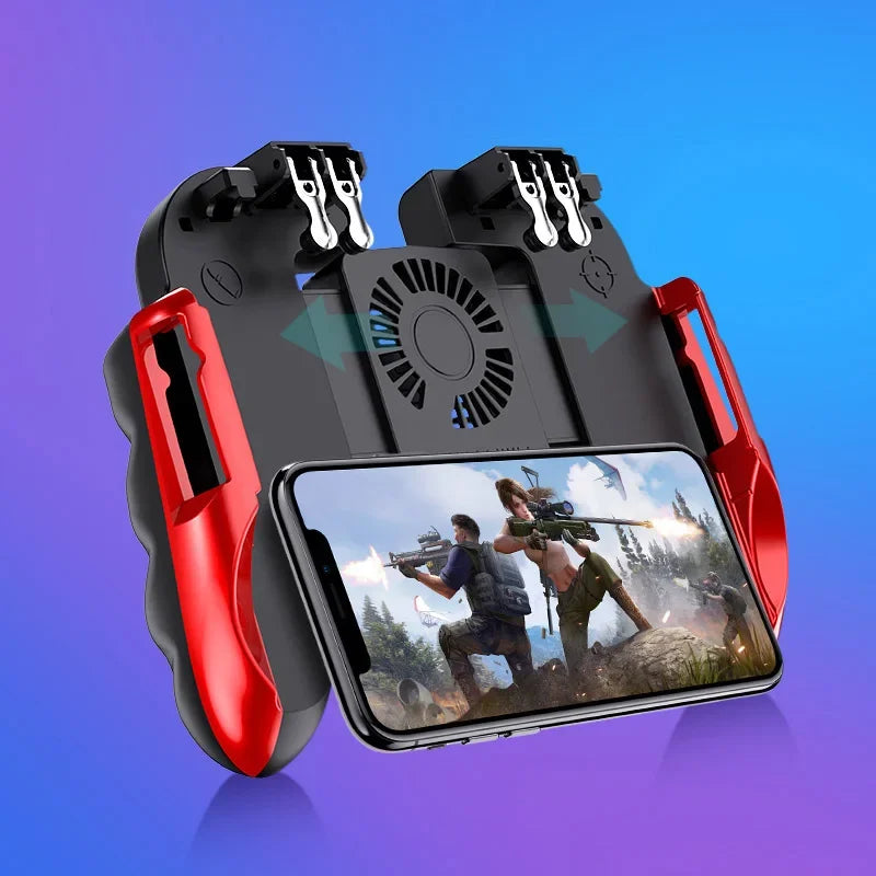 Smartphone Game Trigger Controller Joystick with Cooling Fan fo...