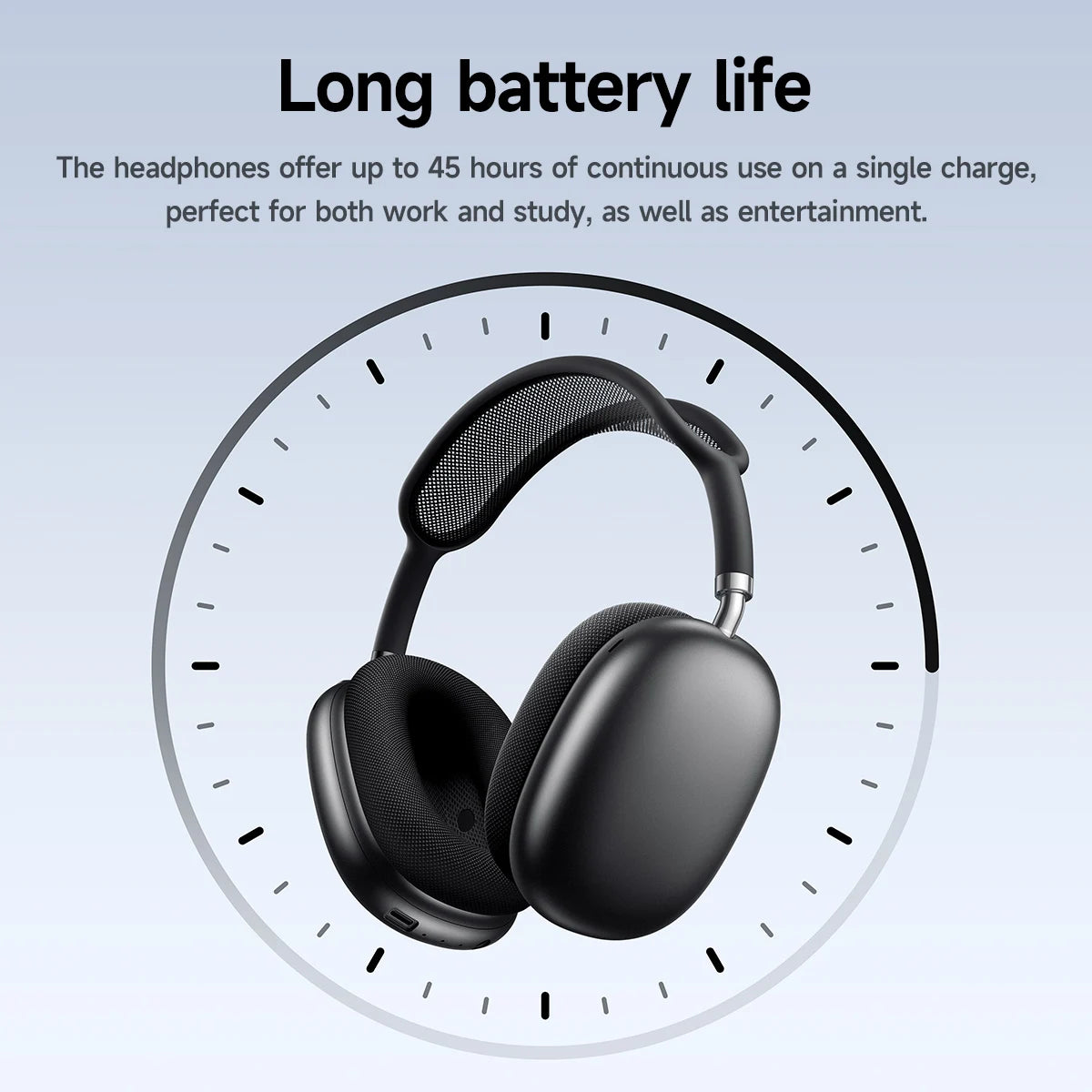 hoco Over the Ear Bluetoothe 5.4 Headphones Sports Wireless Earphone Headsets with Microphone for Phone Call Fabric Eartips