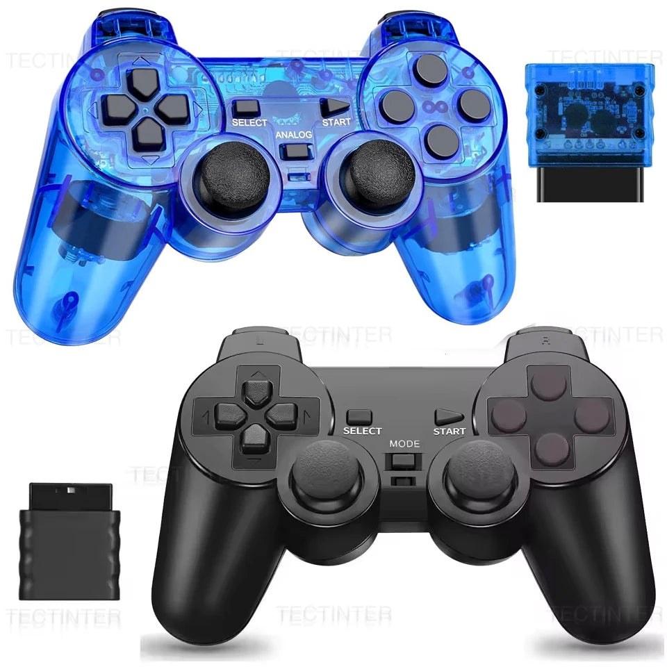 Wireless Gamepad for Sony PS2/PS1 Game Controller for Playstation 2 Console Joystick USB PC Controle with Double Vibration Shock
