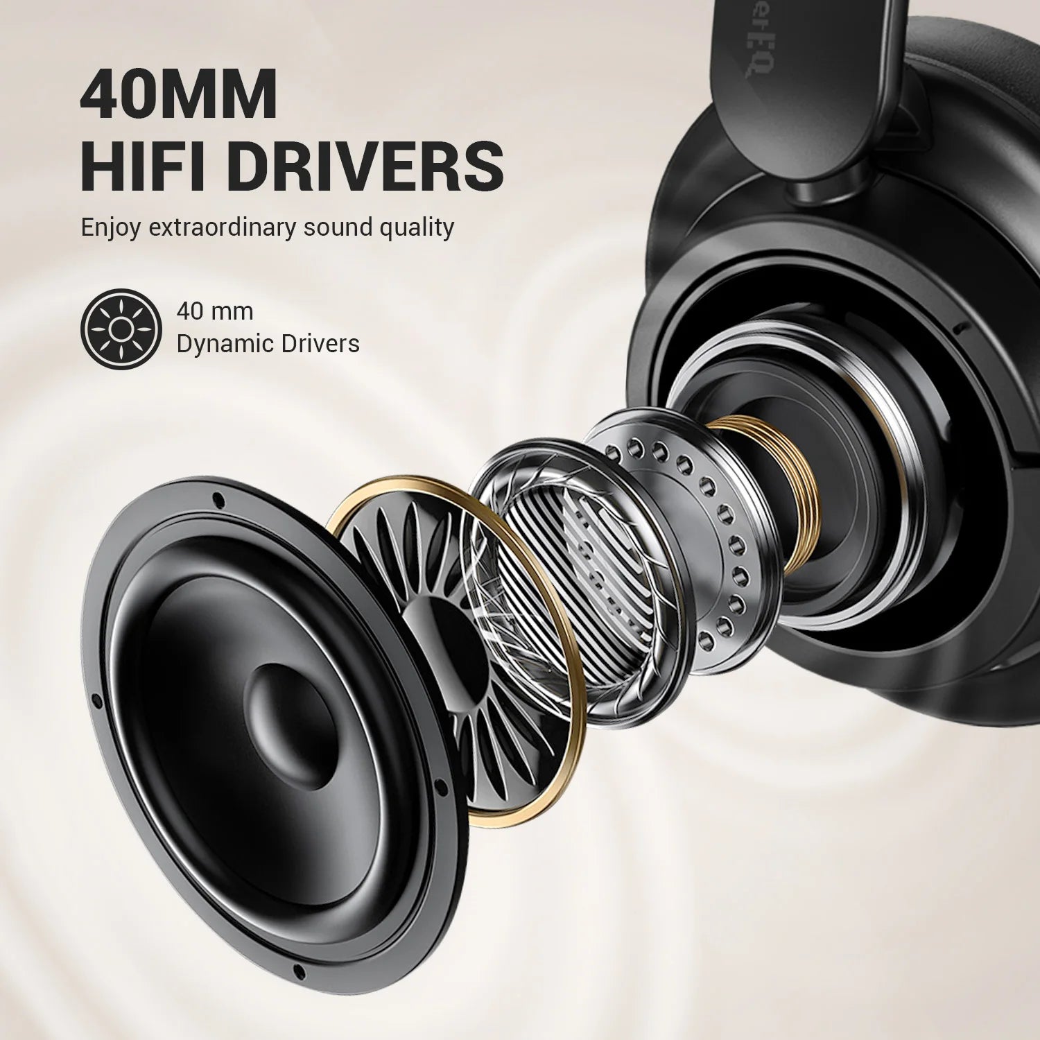 Oneodio Wireless Bluetooth 5.3 Headphones Bass/Pop Mode Over Ear Headset With Microphone Foldable Headphones 90H Playtime AAC