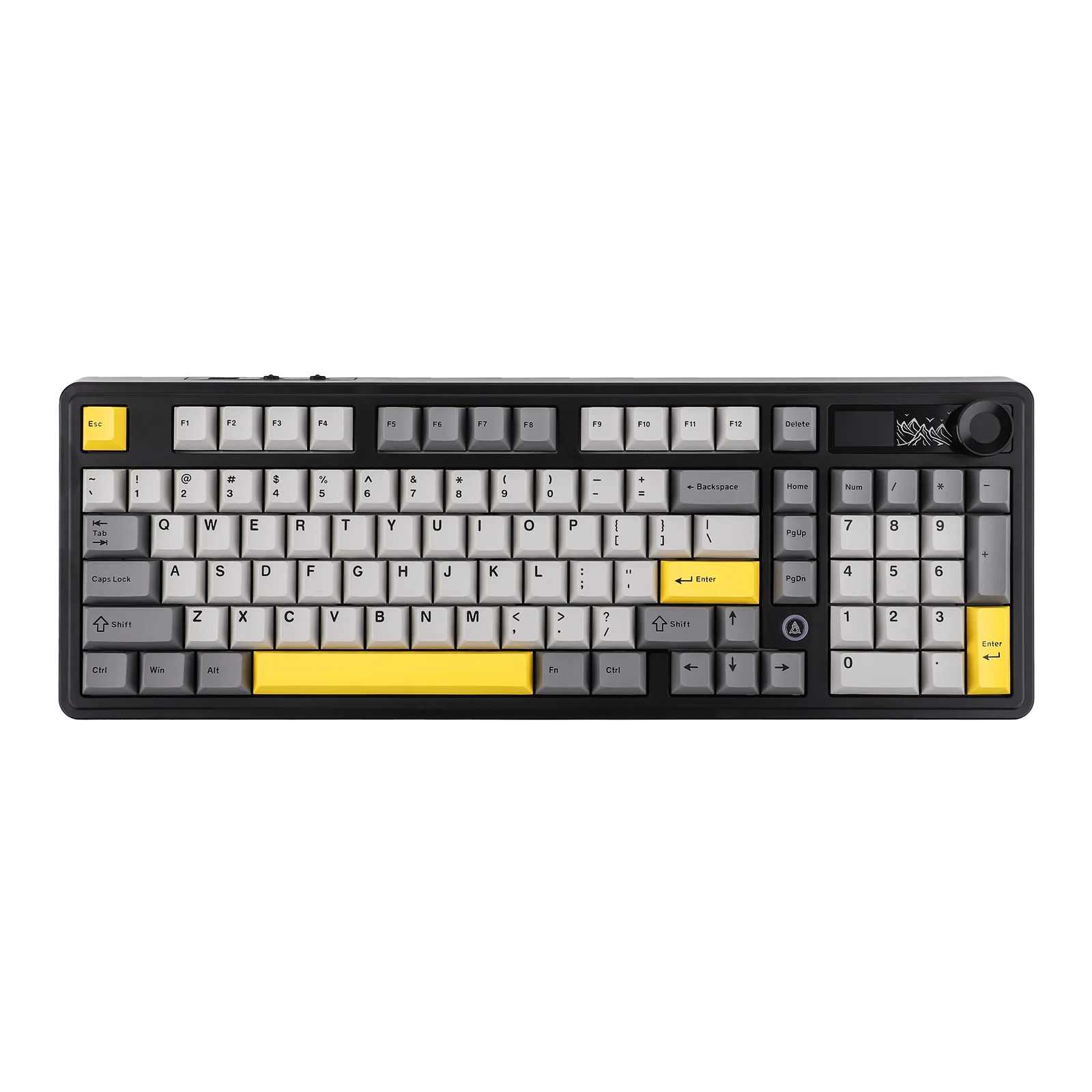AJAZZ AK980 V2 98% Hot-Swap Gasket Structure Wired/BT5.1/2.4G Wireless Mechanical Keyboard with 1.14 inch TFT Color Screen