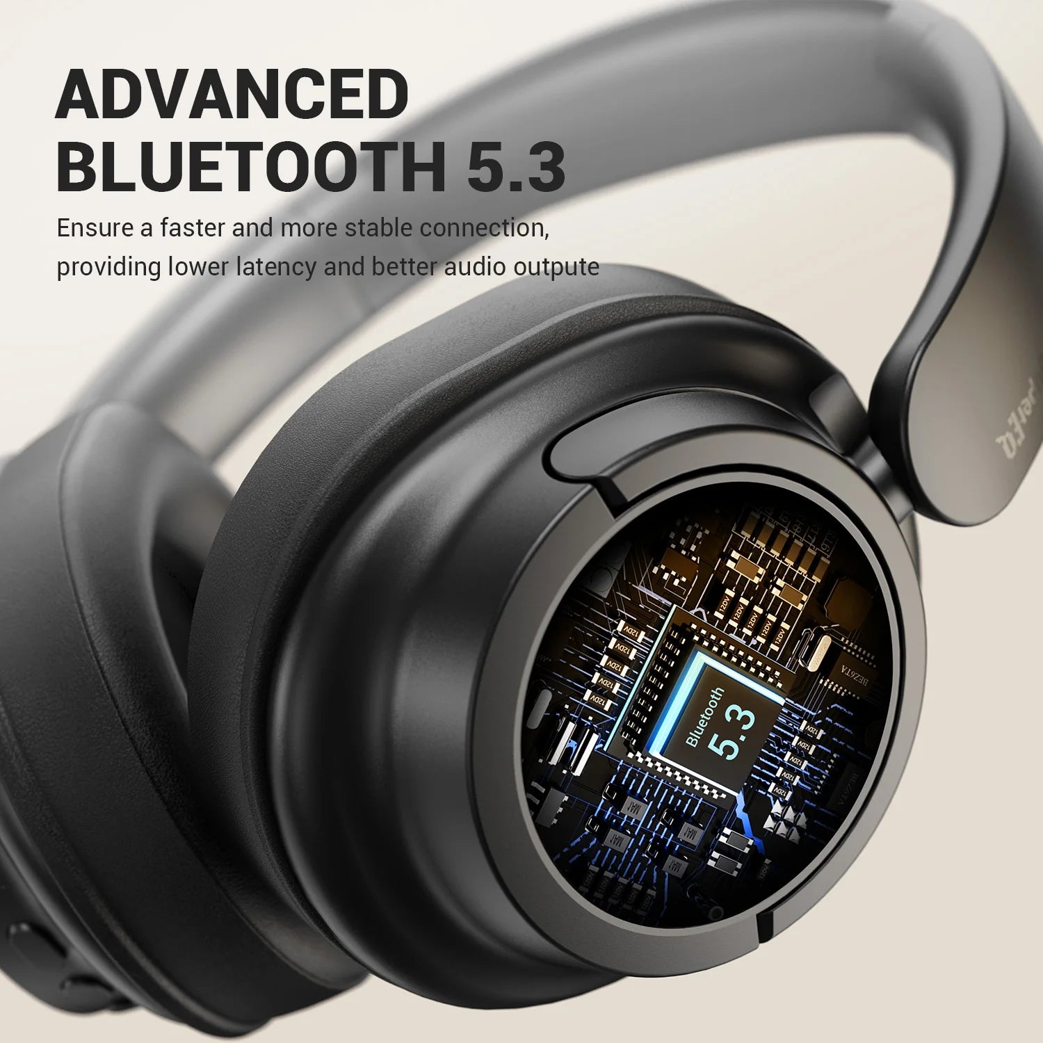 Oneodio Wireless Bluetooth 5.3 Headphones Bass/Pop Mode Over Ear Headset With Microphone Foldable Headphones 90H Playtime AAC