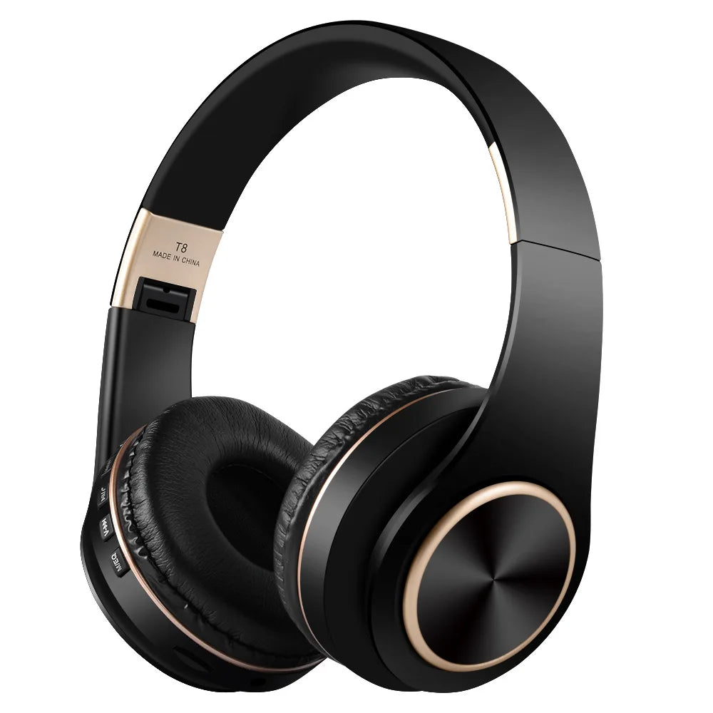 EOENKK T8 Wireless Headphones Bluetooth 5.3 Stereo Surround Sound Foldable Sport Low Latency Gaming Headset With Noise Reduction