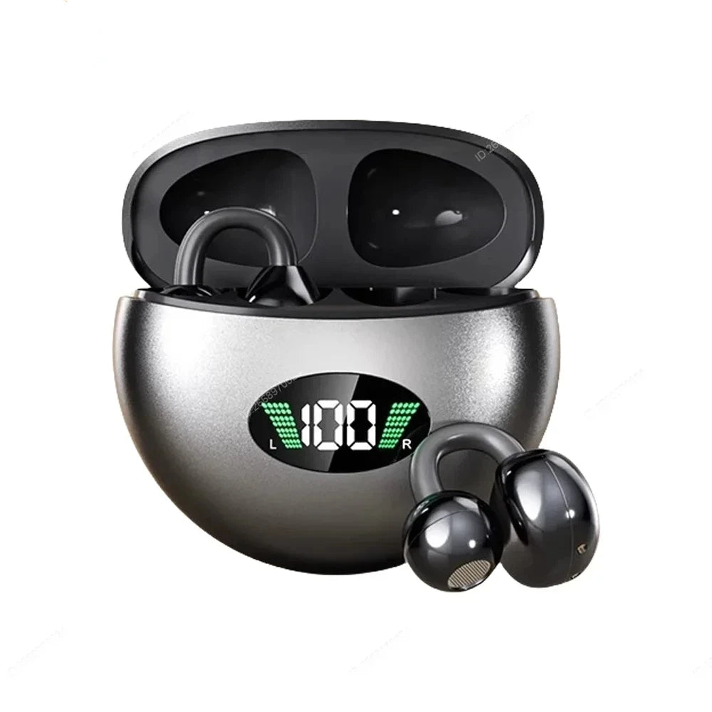 Wireless Bluetooth Earphones Clip-on Q71 Earphone High Sound for Xiaomi Earbuds Led Display Headphones Music Sports Headset