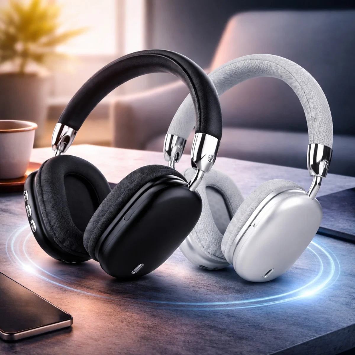 Wireless Bluetooth Headphones, Hi-Res Audio, Foldable & Lightweight, Deep Bass, Long Battery Life