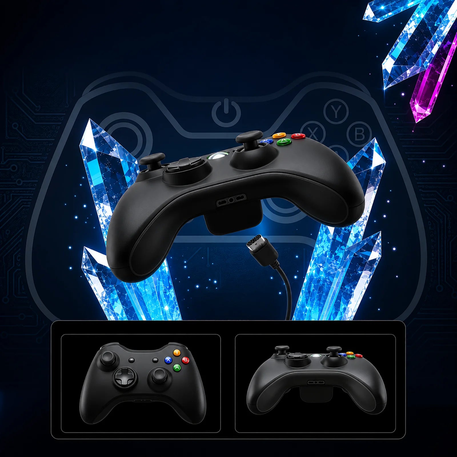 For compatible with Xbox 360 / PC Console Games New Wireless Controller — Plug-and-Play, Multifunctional Arcade Gamepad
