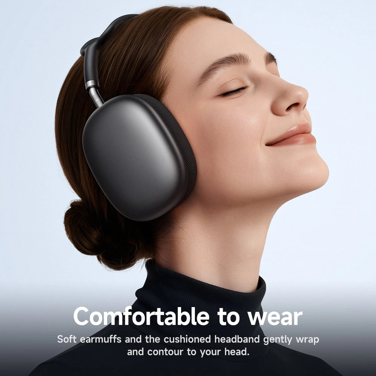 hoco Over the Ear Bluetoothe 5.4 Headphones Sports Wireless Earphone Headsets with Microphone for Phone Call Fabric Eartips