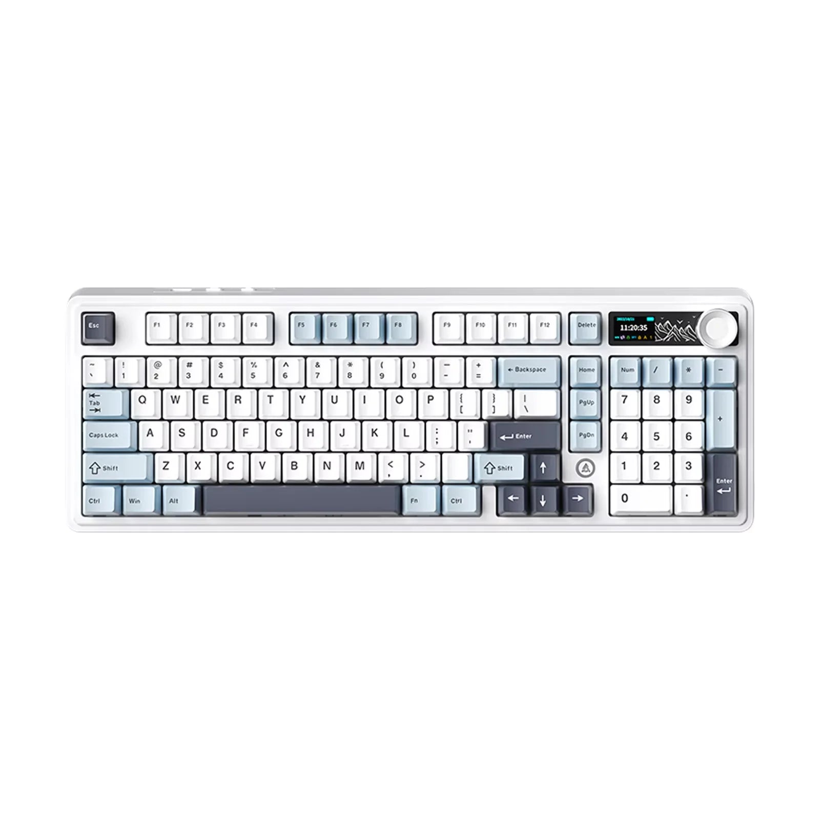 AJAZZ AK980 V2 98% Hot-Swap Gasket Structure Wired/BT5.1/2.4G Wireless Mechanical Keyboard with 1.14 inch TFT Color Screen