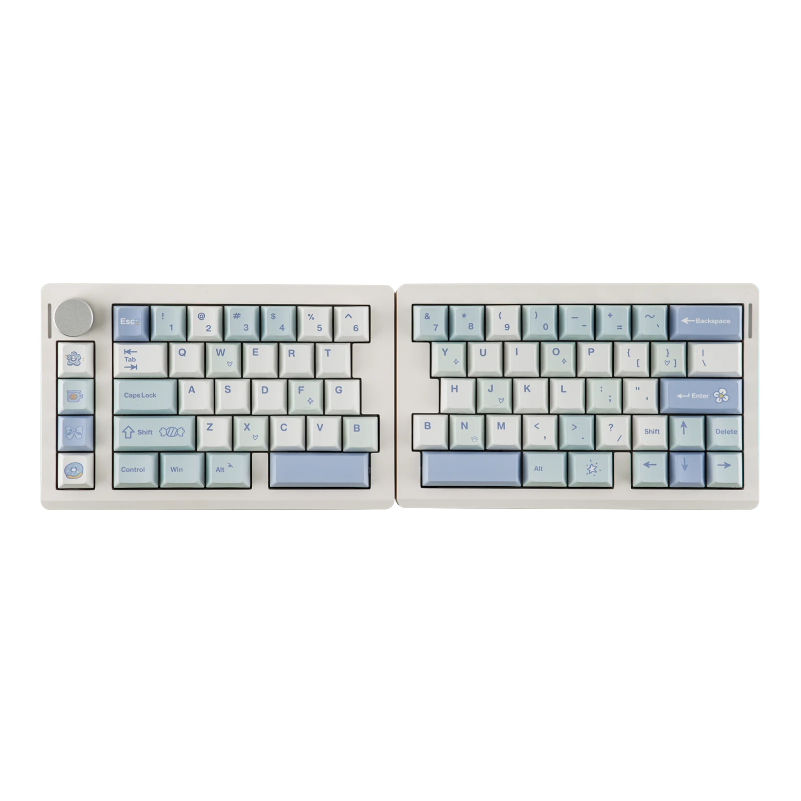 EPOMAKER Split70 QMK/VIA 70% Split Layout Wired/BT/2.4Ghz Wireless Mechanical Keyboard with Programmable Knob Mac Modifier