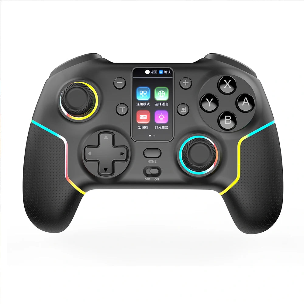 Wireless Controller 7052P for PC/Switch/iOS/Android With Intelligent Screen,Hall Joysticks &Turbo/Vibration,1000mAh Gamepad