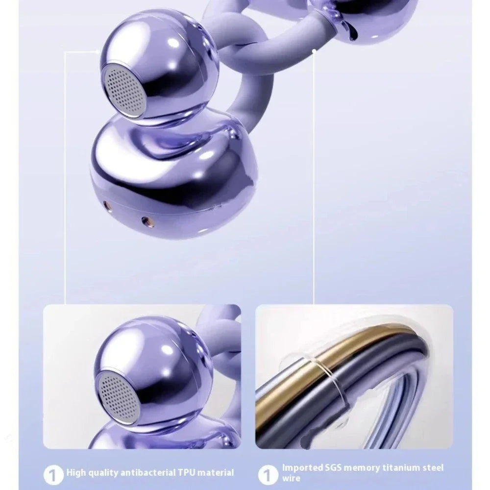Wireless Bluetooth Earphones Clip-on Q71 Earphone High Sound for Xiaomi Earbuds Led Display Headphones Music Sports Headset