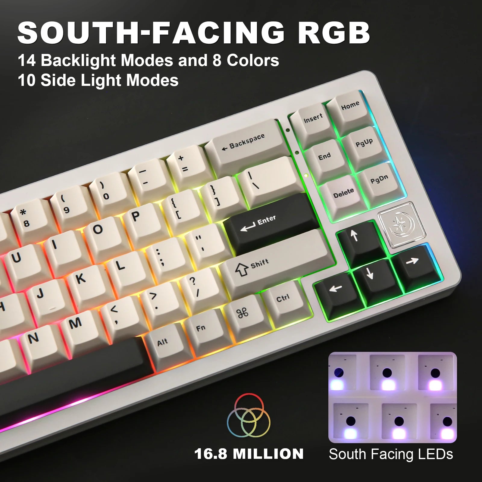 YUNZII AL71 Silver CNC Aluminum Mechanical Keyboard, Hot Swap 71-Key Wireless Gaming Keyboard, Compact Gasket Mac&Win Keyboard