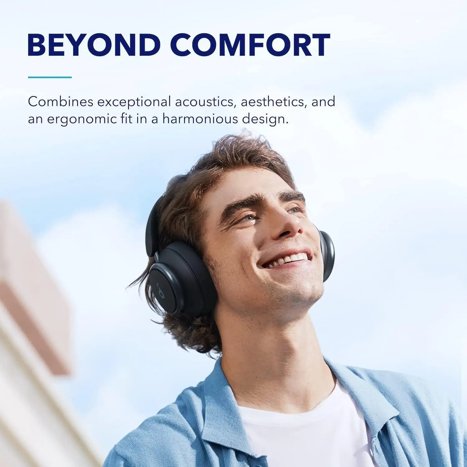 Adaptive ANC Headphones, 98% Noise Reduction, 50H Playtime, LDAC Hi-Res, Comfort Fit
